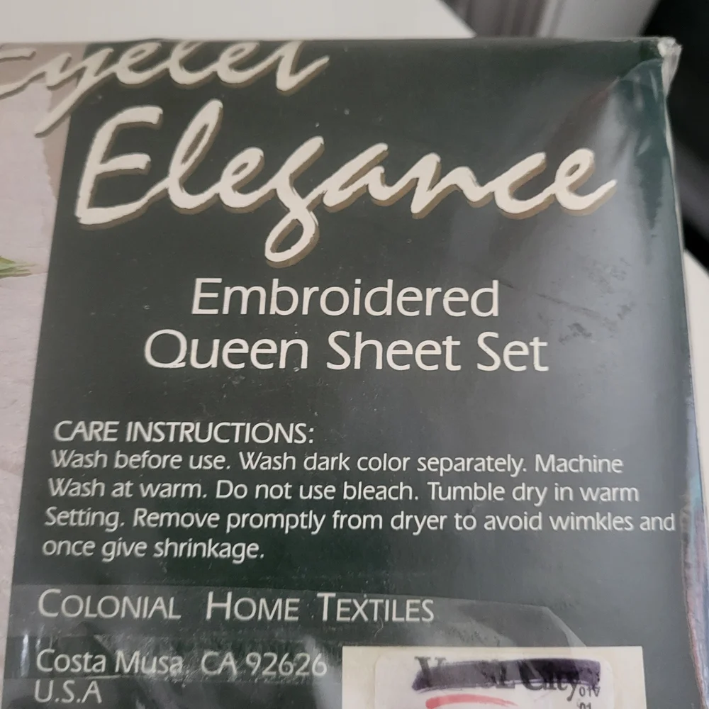 Pale Yellow Eyelet Cream Bedding Set